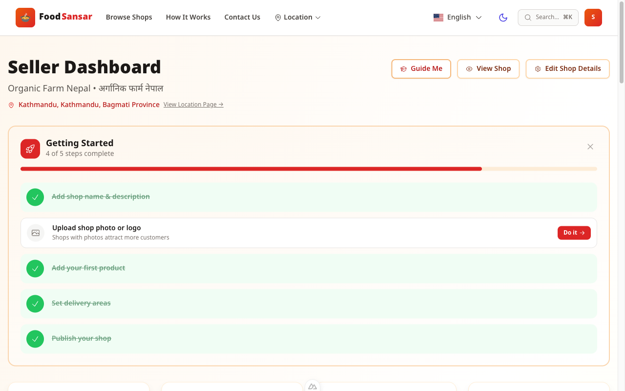 Your Seller Dashboard