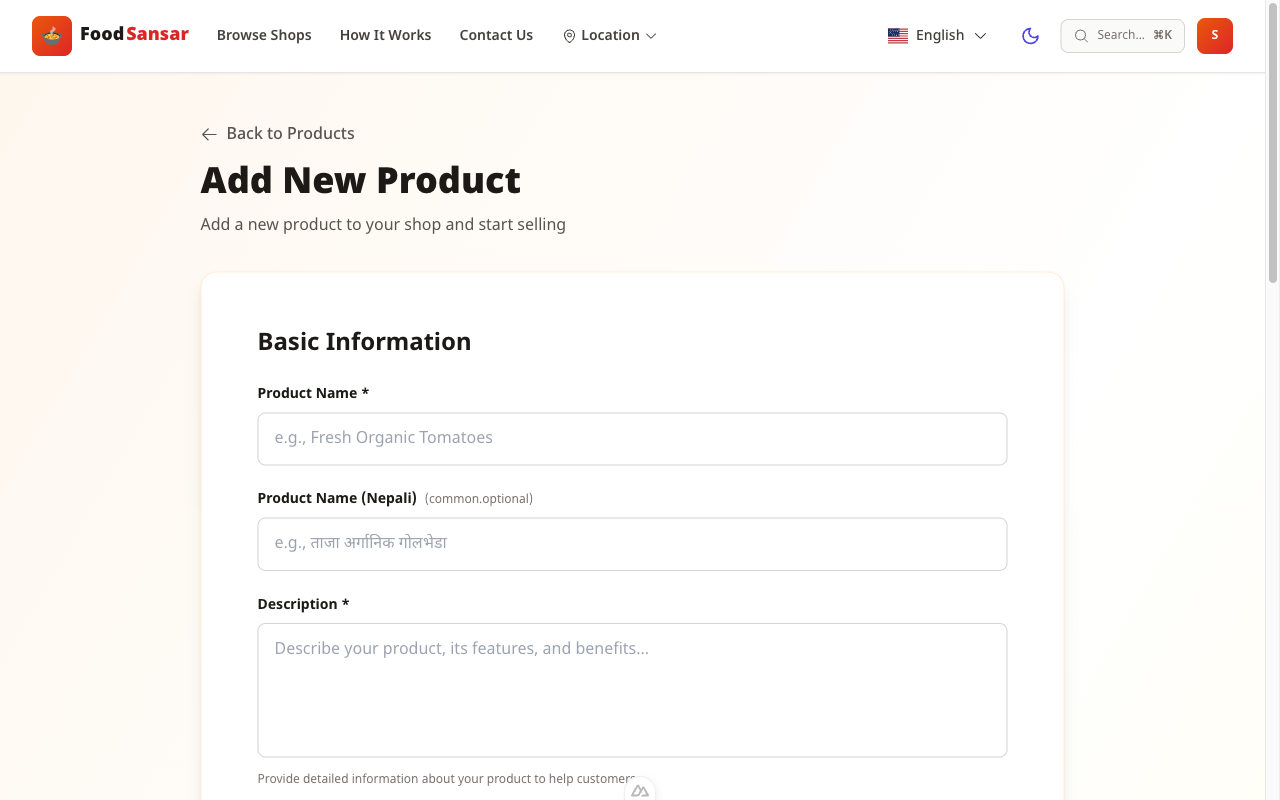Add a New Product